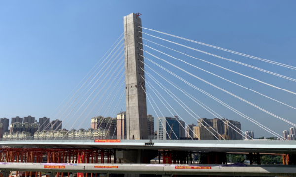     项目快讯|信阳跨京广铁路转体斜拉桥成功转体合龙！